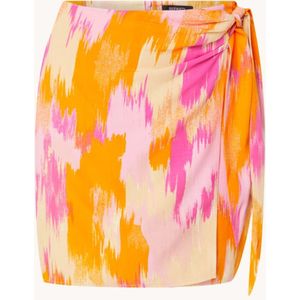 Refined Department Estelle mini wikkelrok met print