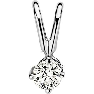 Diamond Point Solitair groeibriljant hanger van 18 karaat witgoud, 0.06 ct. 0.06 ct diamant