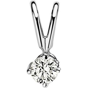 Diamond Point Solitair groeibriljant hanger van 18 karaat witgoud, 0.06 ct. 0.06 ct diamant