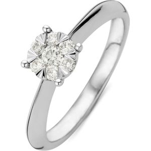 Diamond Point Ring van 14 karaat witgoud met 0.25 ct diamant Enchanted