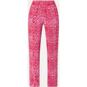 Refined Department Nova high waist straight fit pantalon met slangenprint