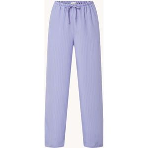 American Vintage Raye high waist straight fit pantalon met krijtstreep