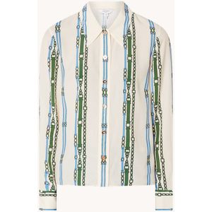 L.K.Bennett Hardy blouse in zijdeblend met print