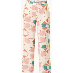 ba&sh Aaron high waist loose fit pantalon in lyocellblend met print