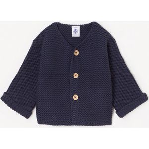 Petit Bateau Grofgebreid vest met ronde hals