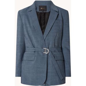 Maje Blazer in wolblend met ceintuur en klepzakken