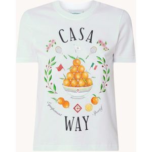 Casablanca Evergreen T-shirt van biologisch katoen met logoprint