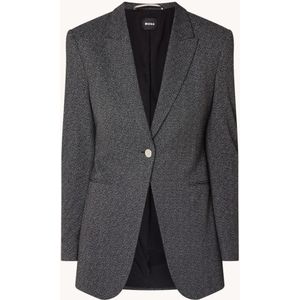 HUGO BOSS Jubeka blazer met gemêleerd dessin en paspelzakken