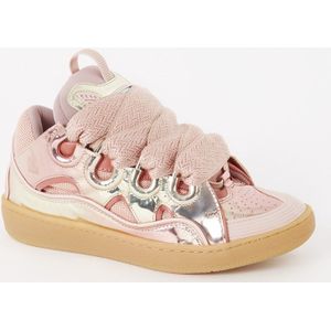 Lanvin Curb sneaker van kalfsleer met metallic finish