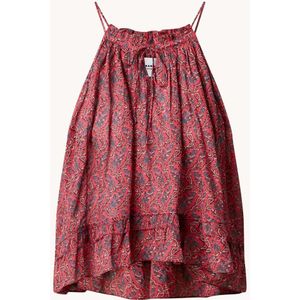 Isabel Marant Fabino cropped haltertop van biologisch katoen met bloemenprint