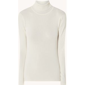 NIKKIE Jolie ribgebreide longsleeve met col