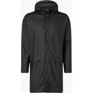 Rains Long parka met capuchon en klepzakken - unisex