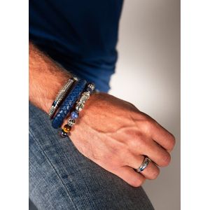 Buddha to Buddha Ellen XS Stone schakelarmband van zilver met tijgeroog