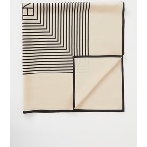 TOTEME Sjaal van zijde met streepprint 80 x 80 cm