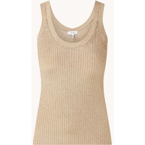 Reiss Imogen tanktop met ribstructuur en lurex