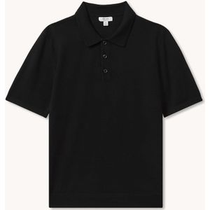 Reiss Manor slim fit fijngebreide polo van merino wol