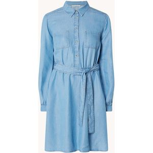 Pennyblack Mini blousejurk van chambray met strikceintuur