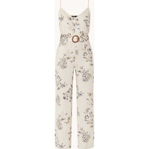 Ralph Lauren Loose fit jumpsuit van linnen met bloemenprint en ceintuur