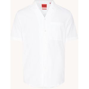HUGO BOSS Ellino regular fit overhemd met structuur en borstzak
