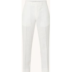 Oscar Jacobson Deccan tapered fit pantalon van linnen met steekzakken