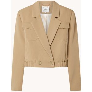 Aaiko Mille double-breasted cropped blazer met steekzakken