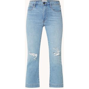 Articles of Society London high waist flared cropped jeans met lichte wassing en ripped details