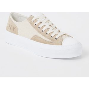 Givenchy City Low sneaker van canvas met leren details