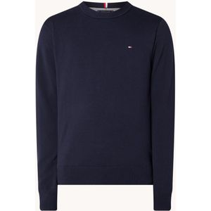 Tommy Hilfiger Fijngebreide pullover in biologische katoenblend