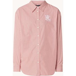 Ralph Lauren Blouse met streepprint en logoborduring