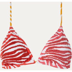 It's Now Cool Triangel bikinitop met zebraprint en kralendecoratie