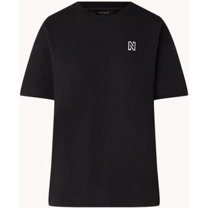 NIKKIE Lace up T-shirt met logo- en backprint