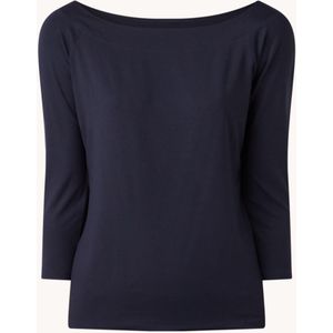 Claudia Sträter Longsleeve met boothals en driekwart mouw