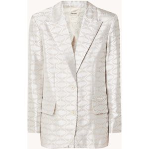 Zadig&Voltaire Vicka blazer met schoudervulling en jacquard dessin