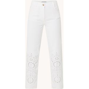 MaxMara High waist straight leg jeans met broderie