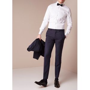 Profuomo Strijkvrij slim fit overhemd met dubbele manchet