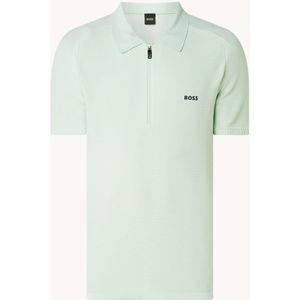 HUGO BOSS Zayno regular fit polo met logo en halve rits