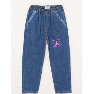 BOBO CHOSES Funny Face loose fit jeans met print