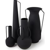 POLSPOTTEN Roman Black vaas set van 4