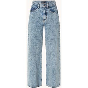 Maje High waist loose fit jeans met strass