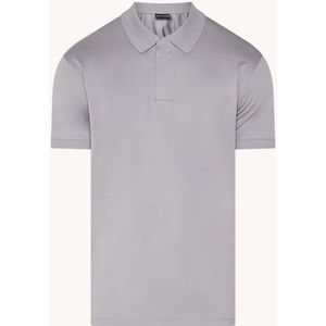 Emporio Armani Regular fit polo met logo en halve rits