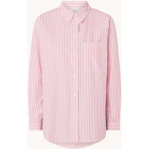 Marc O'Polo Oversized blouse met streepprint en borstzak