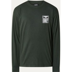 Obey Eyes longsleeve met logo- en backprint