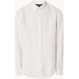Tommy Hilfiger Regular fit overhemd van linnen met streepprint
