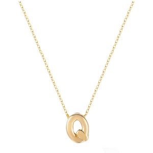 Diamond Point Geelgouden collier Alphabet