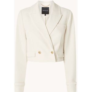 NIKKIE Bolinas double-breasted cropped blazer