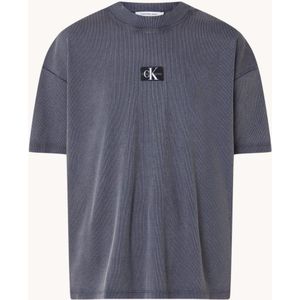 Calvin Klein Oversized ribgebreid T-shirt met logo
