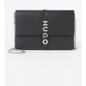 HUGO BOSS Mel clutch met logo en afneembare schouderriem