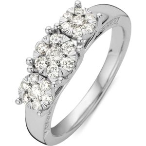 Diamond Point Ring van 14 karaat witgoud met 0.58 ct diamant Enchanted