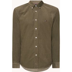 Tommy Hilfiger Regular fit overhemd van corduroy met logo