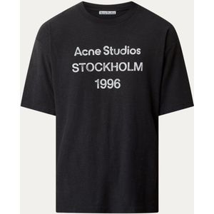 Acne Studios T-shirt met logoprint en verwassen afwerking